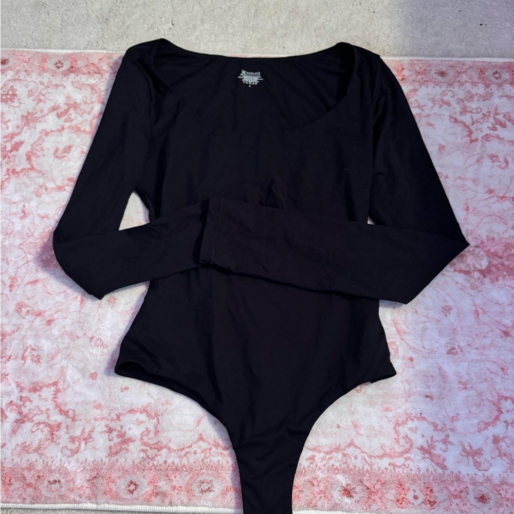 Amazon Essentials Black Long Sleeve Bodysuit